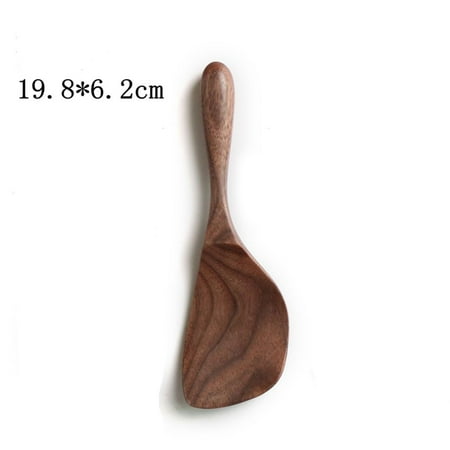 

Black Walnut Large Honey Dessert Gift Long Scoop Tableware Rice Scoop Kitchen Supplies Soup Spoons 5