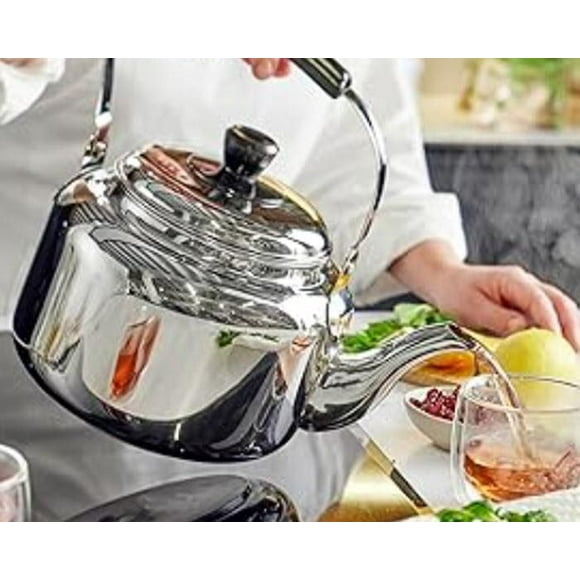 Sunwealth 4 L Stainless Steel Whistling Kettle with Bonus Tea Infuser, 4L,Induction,Easy Care,Tea Infuser