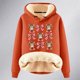 thumbnail image 4 of WILLBEST Sudadera de Mujer con Estampado Navideño de Vaca, Estilo Vaquero, Estilo Femenino y Grueso XXXXX-Grande, 4 of 4