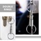 thumbnail image 3 of unbranded 4Ud Llavero Plateado De Metal Con Doble Anilla Para Uso En Llaves Y Bolsos, 3 of 8