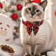 thumbnail image 4 of Festive Pet Dog Collar with Bells and Bows, Christmas Holiday Winter Party Decoration for Small Medium Dogs, Cute Soft Knitted Neckwear for Puppy Cat Photo Props, 4 of 6
