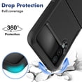 thumbnail image 3 of Galaxy Z Flip 4 Case, Allytech Military Grade Protective Anit-Scratch Shockproof Drop Proof Bumper Defender Back Cover Case for Samsung Galaxy Z Flip 4 5G - Black, 3 of 5