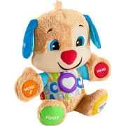 Fisher-Price Plush Puppy Baby Toy with Smart Stages Learning Content and Lights, Laugh & Learn