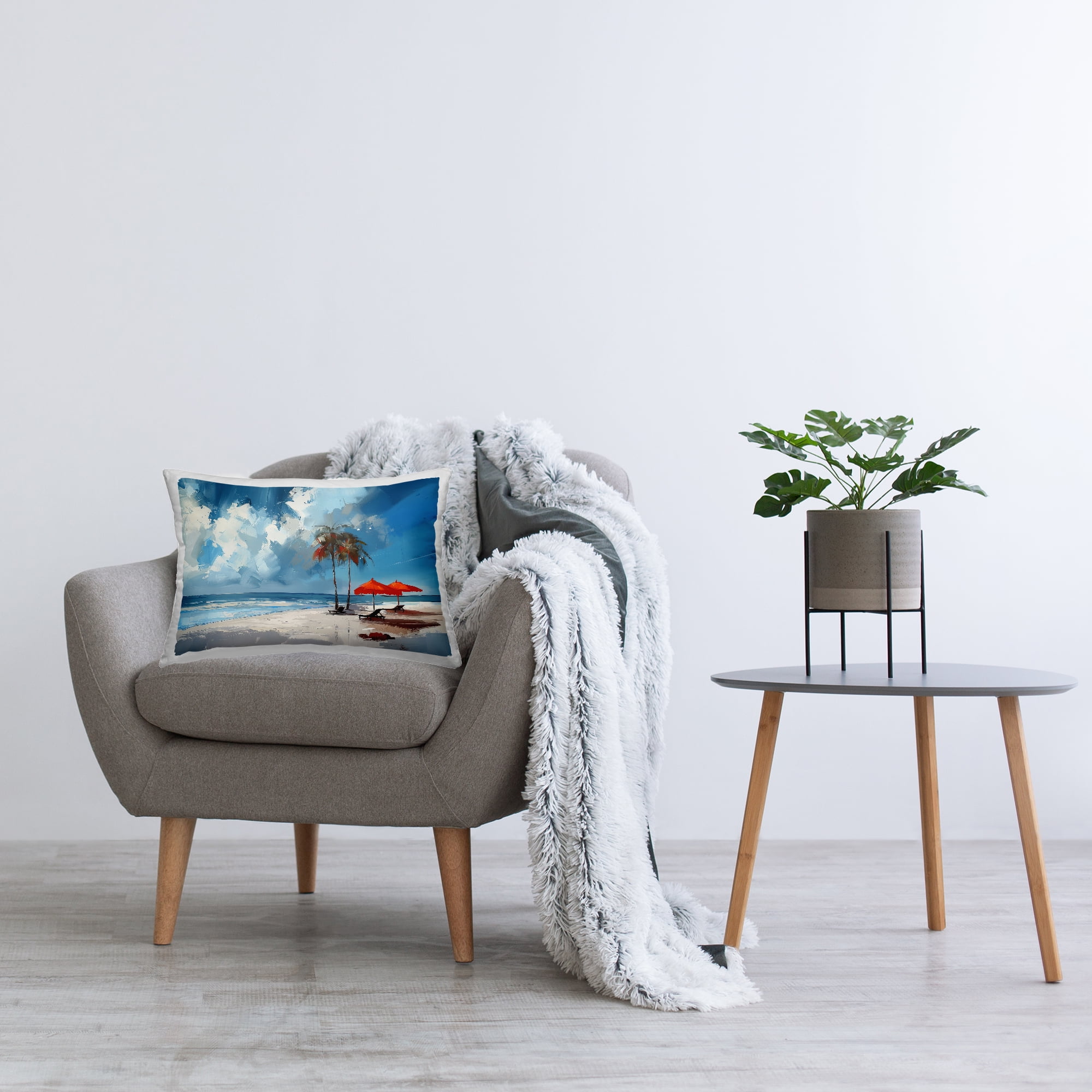 Stupell Industries Sunny Seaside Palette Decorative Printed Throw Pillow Design by Irena Orlov.