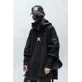 thumbnail image 2 of Niepce Inc Japanese Streetwear Black Gothic Men's Techwear Hoodie, 2 of 10