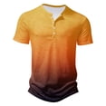 thumbnail image 3 of WREESH Men's Henley Shirts Printing Button Detail On a Short Sleeve Top a Cool Wave Gradient for a Refreshing Look Multicolor, 3 of 5