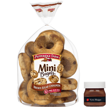 Pepperidge Farm Mini Bagels, Brown Sugar Cinnamon, 17 oz. Bag, 12-Pack