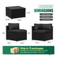 thumbnail image 4 of Clouddwell 7-Piece Patio Furniture Set on Sale, Black Rattan Wicker Outdoor Sectional Sofa Couch with Table Patio Conversation Set for Lawn& Backyard, Black, 4 of 6