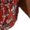 Red, variant on EASYBRA Women Floral A Line Dress Square Neck Short Sleeve Ruffle Waist Summer Midi Dress