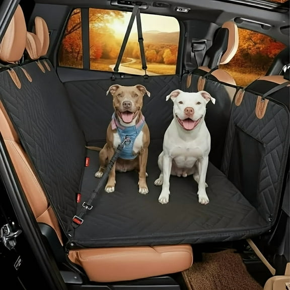 Dog Seat Cover for Back Seat, Car Dog Seat Extender - Heavy-Duty Waterproof Pet Seat Cover with Non-Slip Surface, Scratchproof Back Seat Protector, Christmas Presents, Christmas Offers