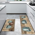 thumbnail image 5 of Coffee Kitchen Rug Sets of 2 Piece Non Slip Kitchen Rugs and Mats Washable Kitchen Mats for Kitchen Floor Mat Carpet Runner Rugs for Hallway Laundry Decor 17\u201dx30\u201c+17'''' X 47'''', 5 of 6