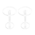 thumbnail image 2 of 2Pcs Jewelry Display Stand Clear Pedestal Display Riser Stands Dresser Top 9.5cm High, 2 of 8