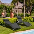 thumbnail image 6 of LAZY BUDDY 3pcs Aluminum Chaise Lounge Chairs Set, Outdoor Patio Recliner Adjustable Lounge Chair, 330lbs Max Load, 6 of 10