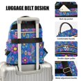 thumbnail image 3 of FORMRS Mini Backpack Purse for Women Quilted Travel Daypack Casual Shoulder Bag, Blue Abstract Floral Pattern, 3 of 7