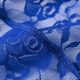 thumbnail image 4 of TANBOM Men's Floral Lace Short Sleeve Open Front Belted Kimono Sleepwear Robe, Blue & Dark Gray, 2-Pack, M, 4 of 6