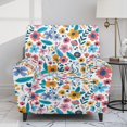 thumbnail image 2 of Yuyamidu Floral Reclining Chair Covers 4 Pieces Soft Recliner Sofa Slipcovers with Pocket Easy to Install Slip Covers for Recliners with Arms Non Slip Furniture Protector, 2 of 8