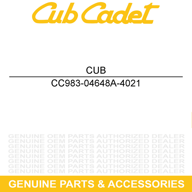 CUB CADET Lawn Parts: Yellow 50