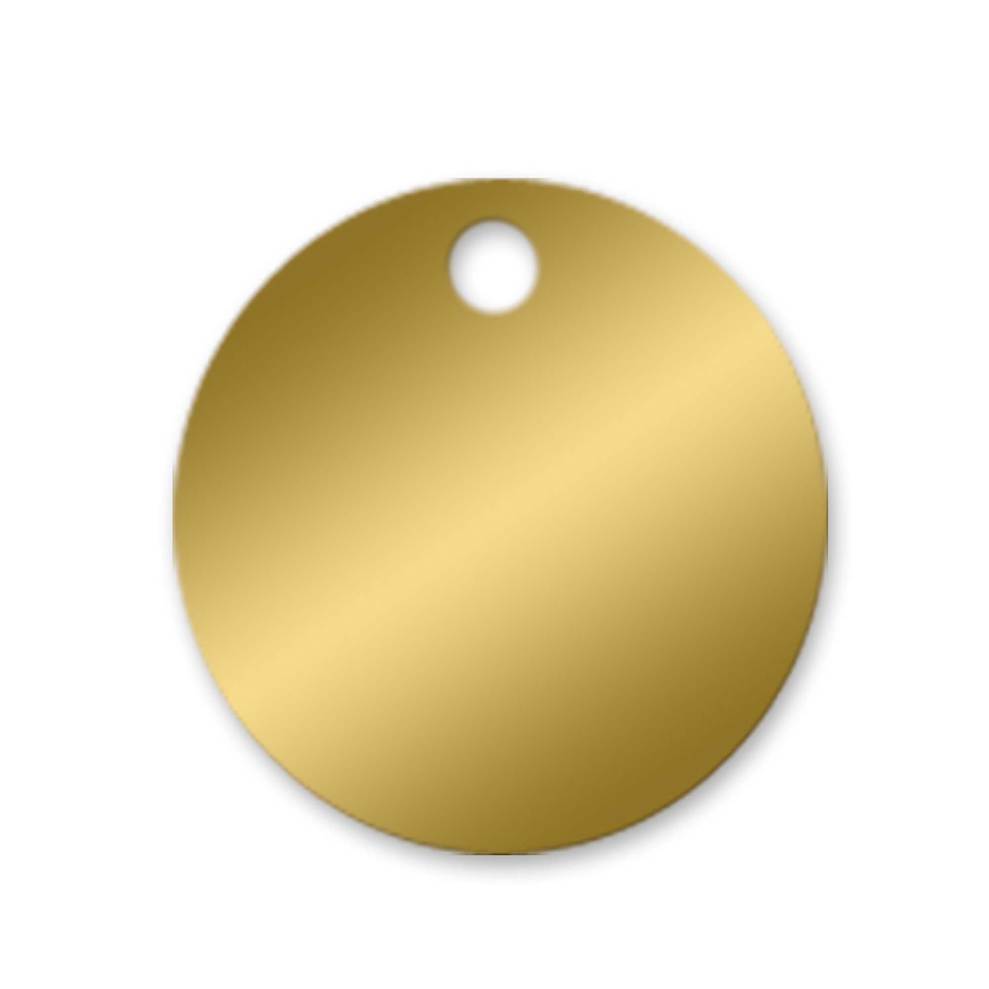 3 inch Blank Brass Circle Tags - Pack/25