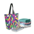 thumbnail image 2 of FORMRS Womens Canvas Tote Bag with Zipper Inner Pocket Shoulder Handbag, Colorful Plaid, 2 of 7