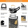 thumbnail image 4 of 1000ML Transparent Sports Water Bottle with Handle & Straw Portable Water Bottle for Outdoor Camping Gym Mystical Moth Pattern, 4 of 7