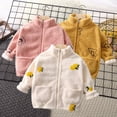 thumbnail image 3 of Toddler Kids Boys Girls Coral Fleece Jackets Long Sleeve Full Zip Cartoon Print Cardigan Coat with Pockets Spring Fall Winter Warm Outwear Infant 1-12 Years, 3 of 8