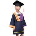 thumbnail image 5 of Toddler Girls Boys Graduation Photo Graduation 2 pieces Gown with Hat graduation cap and gown 2025 for Kids Boys Girls 7-8 Years, 5 of 9