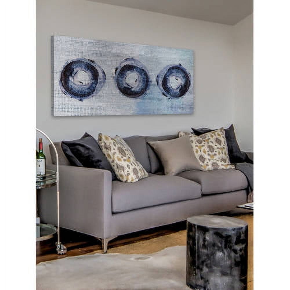 MARMONT HILL  - 'Ring Shadows' Painting Print on Wrapped Canvas - Blue Small