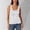 W10-White, variant on Ulitacool Summer Tank Tops For Women Wide Strap Low Round Neck Ribbed Casual T Shirt Sleeveless Sport Vest Charm Clothing 2Xl Beige