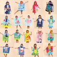 thumbnail image 3 of (sirena) Toalla de baño para niños, Toalla de playa para niños Patrones lindos Poncho de baño para niños Capa para niñas, niños y salidas de baño para niños, 3 of 4