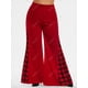 thumbnail image 2 of Pantalones Acampanados de Talla Extra Terciopelo a Cuadros Rosegal  Pantalones de talla grande, 2 of 5