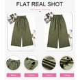 thumbnail image 6 of Asyoly Womens Wide Leg Pants Loose Flowy Drawstring High Waist Palazzo Lounge Trousers with Pockets, 6 of 7