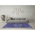 thumbnail image 3 of Ahgly Company Machine Washable Indoor Rectangle Persian Blue Traditional Area Rugs, 4' x 6', 3 of 4