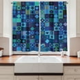 thumbnail image 2 of Ambesonne Blue Kitchen Curtains, Play Cards Theme Design, 55"x45", Fern Green Purple, 2 of 3