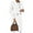 White M, variant on Women's Long Coat Fall Winter One Button Closure Lapel Jacket Loose Fit Solid Color Overcoat for Office Casual Wear