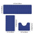 thumbnail image 3 of Big Savings! Large Foam Bath Mat Set, 3-Piece Bathroom Rugs, Non-Slip Toilet Mats, Soft Comfortable Water Absorption, Machine Washable, Easy to Dry, 3 of 7
