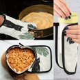 thumbnail image 5 of Yayeee Oven Mitts and Pot Holder Set of 2 Heat Resistant Kitchen Gloves Baking Hot Pad, Black Cat Umbrella, 5 of 5