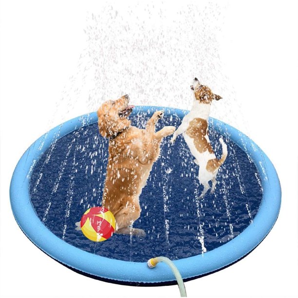 Pet Sprinkler and Play Pad, Inflatable Swimming Pool, Kids Water Spray