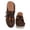 Brown, variant on Women's Suede Mules with Platform & Inner Height Increase Beaded Lace Up Slingback Comfortable Office & Street Style(Yellow,Size 9)