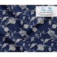 thumbnail image 2 of Soimoi Leaves Pattern Decorative Fabric By 5 Yard - 56" W x 180" L - Water-Resistant Material for Cushions, Covers, and DIY Upholstery - Blue, 2 of 7