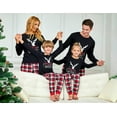 thumbnail image 2 of Beezizac Family Christmas PJS Matching Set Cotton Reindeer Plaid Pajamas for Women Size XS, 2 of 6