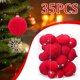 thumbnail image 3 of Textura de terciopelo: con un tratamiento de superficie de terciopelo, cada bola decorativa se agrega a una fuerte atmósfera navideña, haciendo que sus decoraciones navideñas sean más cálidas y acoged, 3 of 6