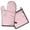 Pink and White, variant on Pink and White Checkerboard Pattern Kitchen Oven Mitt and Pot Holder Sets 2 Pcs for Baking, Cooking and Grilling, Heat Resistant Up To 392 °F