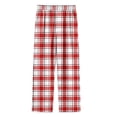 thumbnail image 3 of Edvintorg Kids Clothes Girls Elastic Waist Straight Leg Plaid Pants Loose Casual Home Pants Trousers with Pockets Loungewear 4-16Y, 3 of 7