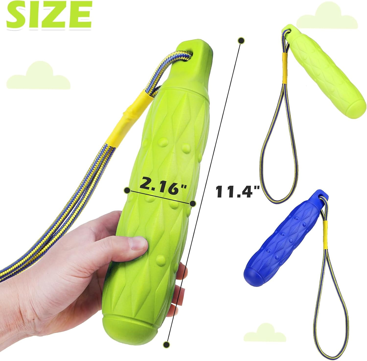 Dog Floating Toys for Water Fetch Retrieving, Interactive Pool Toys Dog Bumper Hunting Stick Training Dummy Tool, Summer Enrichment Essentials Outdoor, Not for Aggressive Breeds 2 Pack