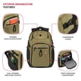 thumbnail image 3 of Mochila SwissGear Endure Olive para portátil de 17 pulgadas, 3 of 7