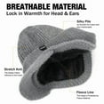 thumbnail image 5 of WMCAPS Winter Beanie with Fleece Lining, Brim and Ear Flaps Warm Thermal Hat for Men Women, Outdoor Stocking Cap (Slategrey), 5 of 16