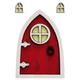 thumbnail image 2 of Deyuer 1 Set Fairy Door with Window Glow in Night Wooden Door Craft Kit Micro Scene DIY Decoration Miniature Elf Door Garden Tree Decoration Accessories Micro Landscape,E, 2 of 8