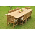 thumbnail image 3 of Grade-A Teak Dining Set: 8 Seater 9 Pc: 118" Rectangle Table And 8 Devon Arm Chairs Outdoor Patio WholesaleTeak #51DV2409, 3 of 5