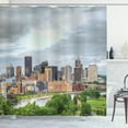 thumbnail image 1 of Ambesonne Minnesota Shower Curtain, Downtown Saint Paul, 69"Wx75"L, Multicolor, 1 of 3