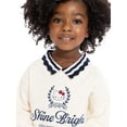 thumbnail image 4 of Wonder Nation Hello Kitty Baby and Toddler Girls Collared Graphic Sweatshirt with Long Sleeves, Sizes 12M-3T, 4 of 4